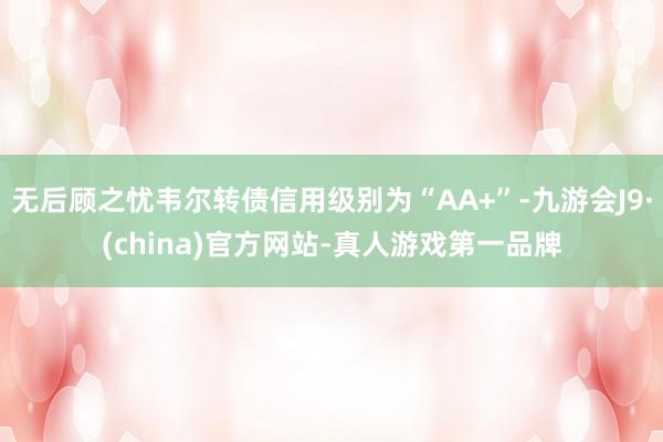 無后顧之憂韋爾轉債信用級別為“AA+”-九游會J9·(china)官方網站-真人游戲第一品牌